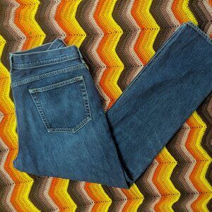 33x32 J.Crew The Sutton Jeans Mens Dark Wash Denim Straight Fit Pants dad h171